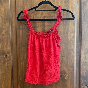 PAIGE Red Ruffle Strap Camisole